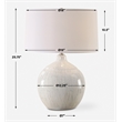 Uttermost Dribble White Glaze Table Lamp