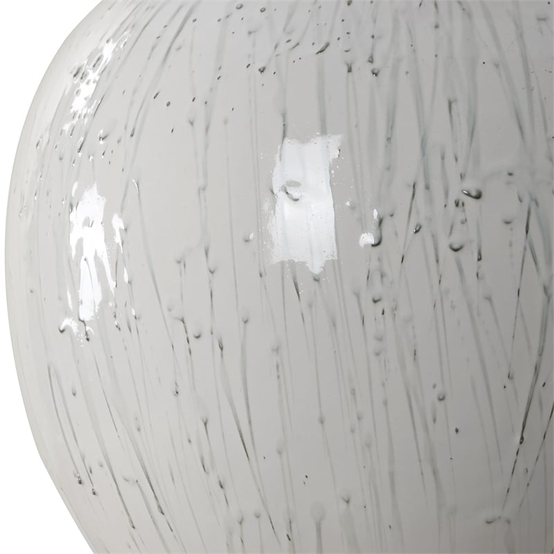 Uttermost Dribble White Glaze Table Lamp
