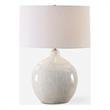 Uttermost Dribble White Glaze Table Lamp