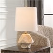 Uttermost Indent Travertine Accent Lamp in Brown