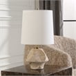 Uttermost Indent Travertine Accent Lamp in Brown