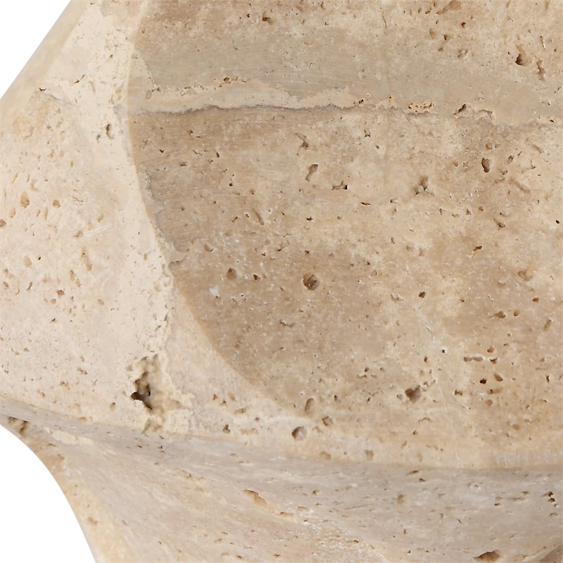 Uttermost Indent Travertine Accent Lamp in Brown