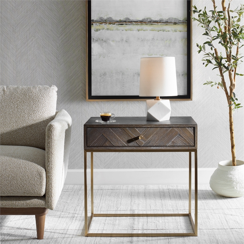 Uttermost A Cut Above Table Lamp in White