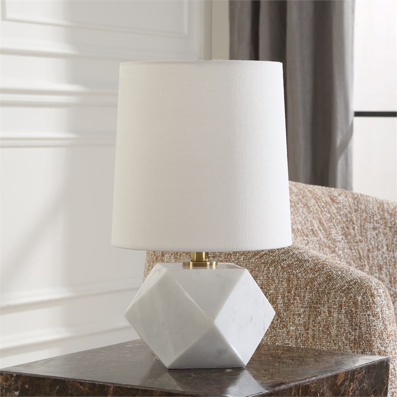 Uttermost A Cut Above Table Lamp in White