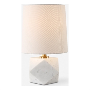 uttermost a cut above table lamp in white