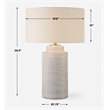 Uttermost Crimp Ribbed Table Lamp in Ivory