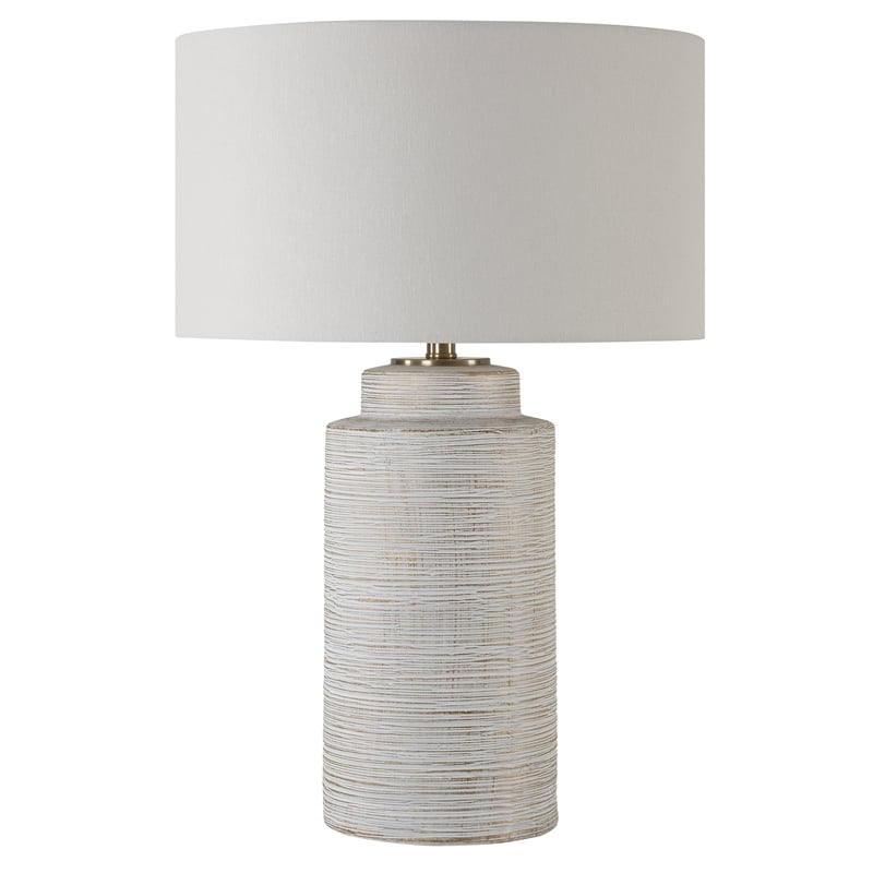 Uttermost Crimp Ribbed Table Lamp in Ivory