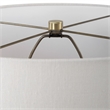 Uttermost Crimp Ribbed Table Lamp in Ivory