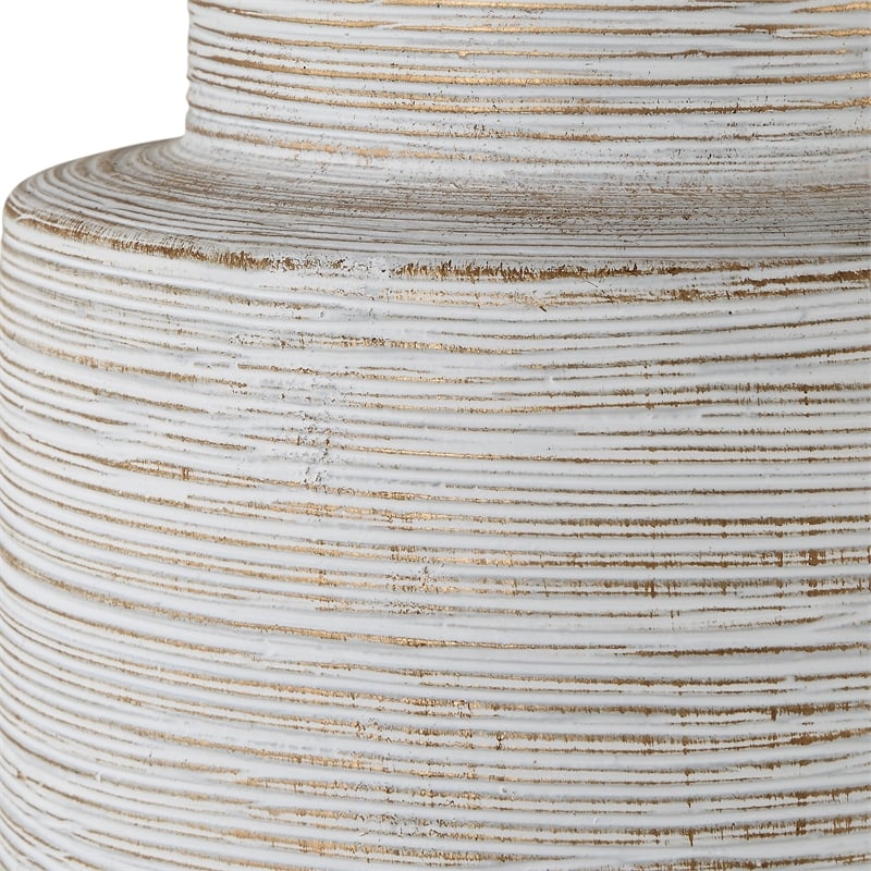 Uttermost Crimp Ribbed Table Lamp in Ivory