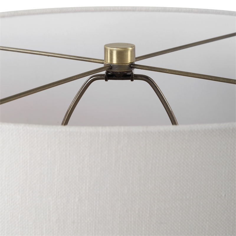 Uttermost Crimp Ribbed Table Lamp in Ivory