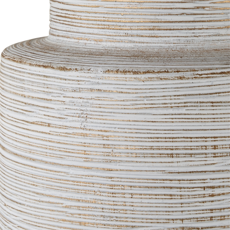 Uttermost Crimp Ribbed Table Lamp in Ivory