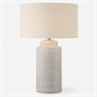 Uttermost Crimp Ribbed Table Lamp in Ivory