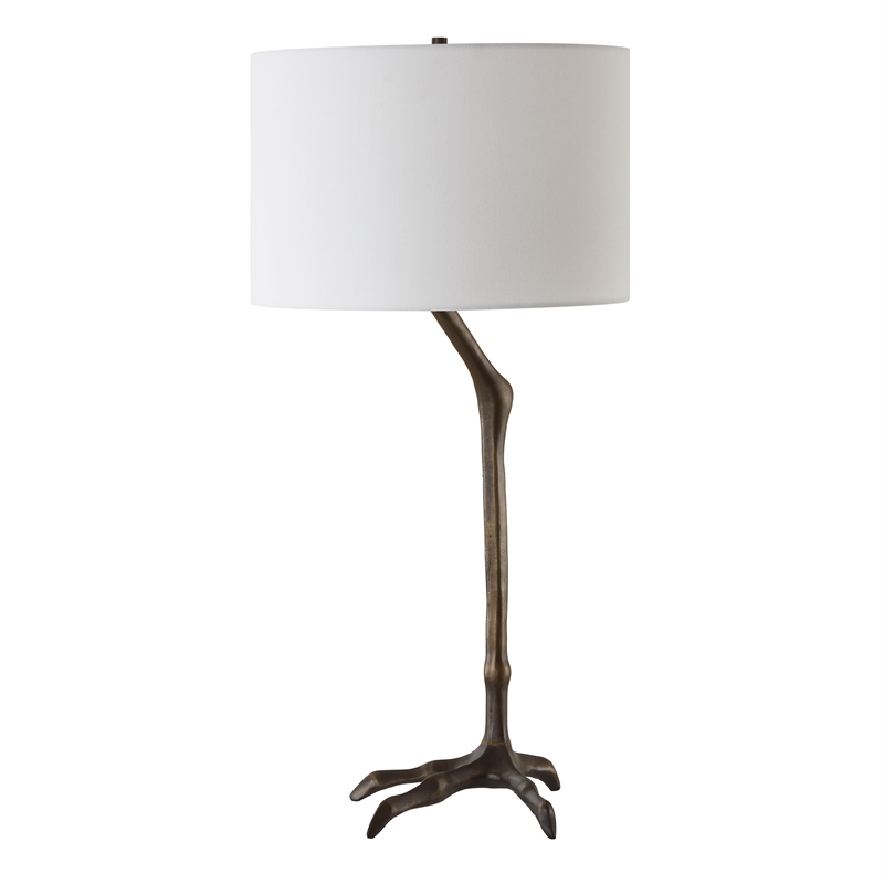Uttermost Perch Bird-Leg Table Lamp in Bronze