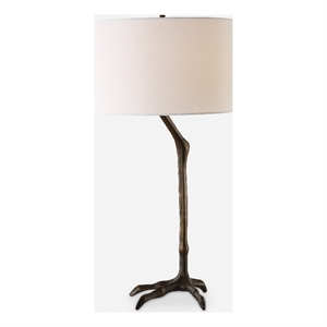 Uttermost Perch Bird-Leg Table Lamp in Bronze