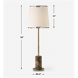 Uttermost Sepia Brown Marble Buffet Lamp