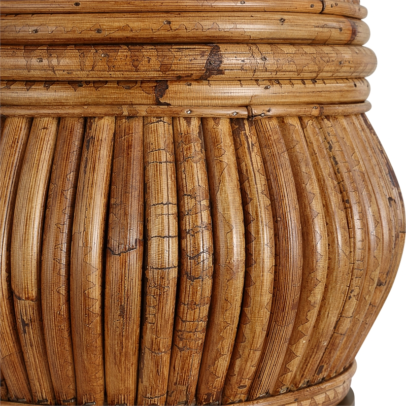 Uttermost Reed Honey Rattan Table Lamp in Brown