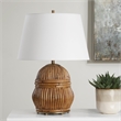 Uttermost Reed Honey Rattan Table Lamp in Brown