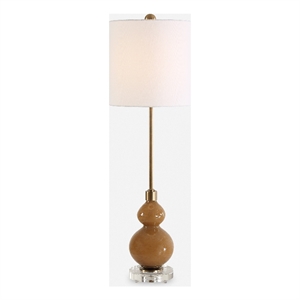 uttermost sienna caramel glass buffet lamp
