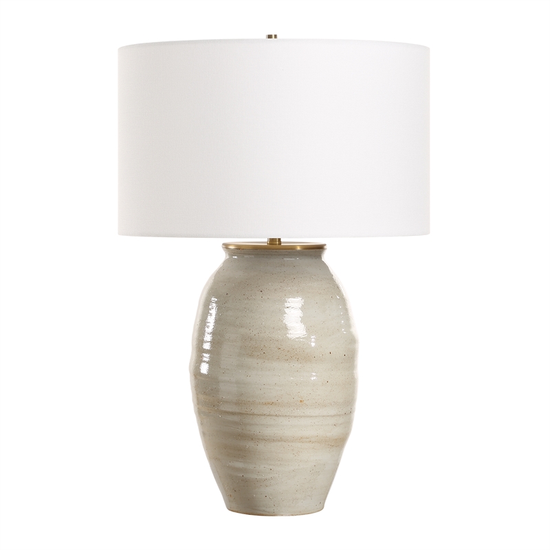 Uttermost Amos Ceramic Table Lamp in Gray