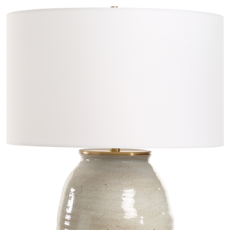 Uttermost Amos Ceramic Table Lamp in Gray