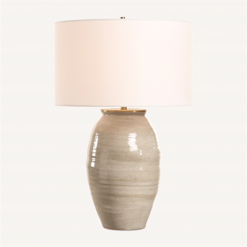 Uttermost Amos Ceramic Table Lamp in Gray