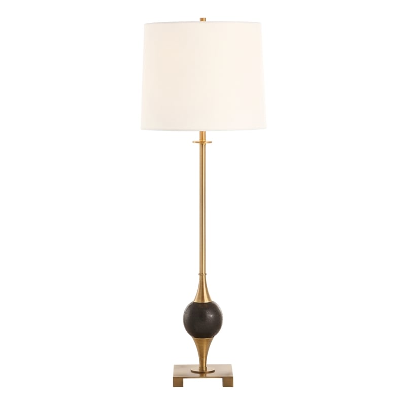 Uttermost Dempsey Marble Buffet Lamp in Black