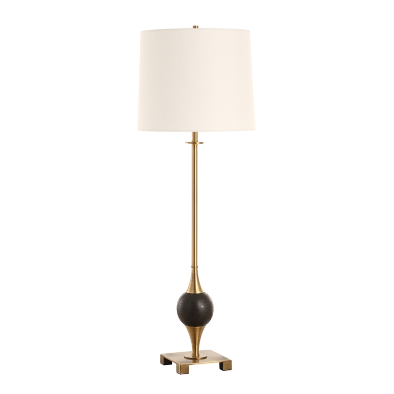 Uttermost Dempsey Marble Buffet Lamp in Black