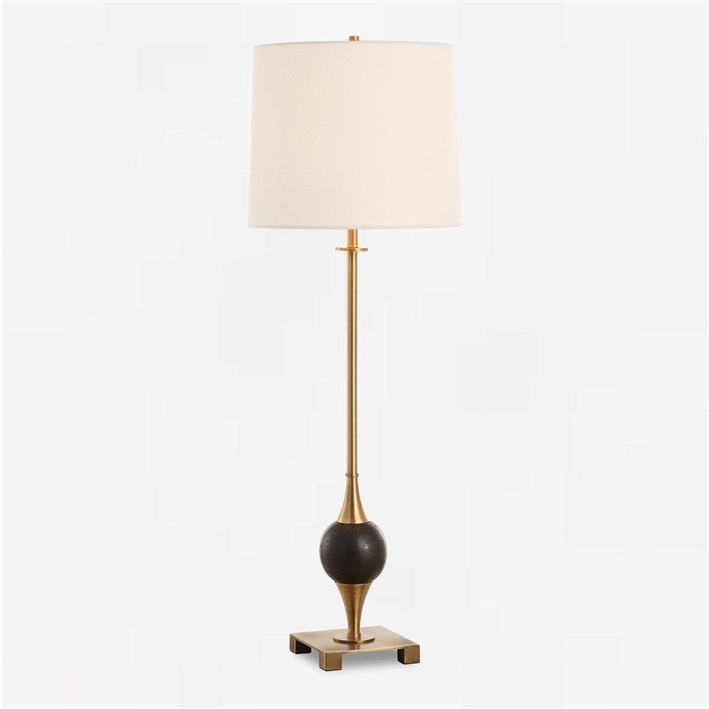 Uttermost Dempsey Marble Buffet Lamp in Black