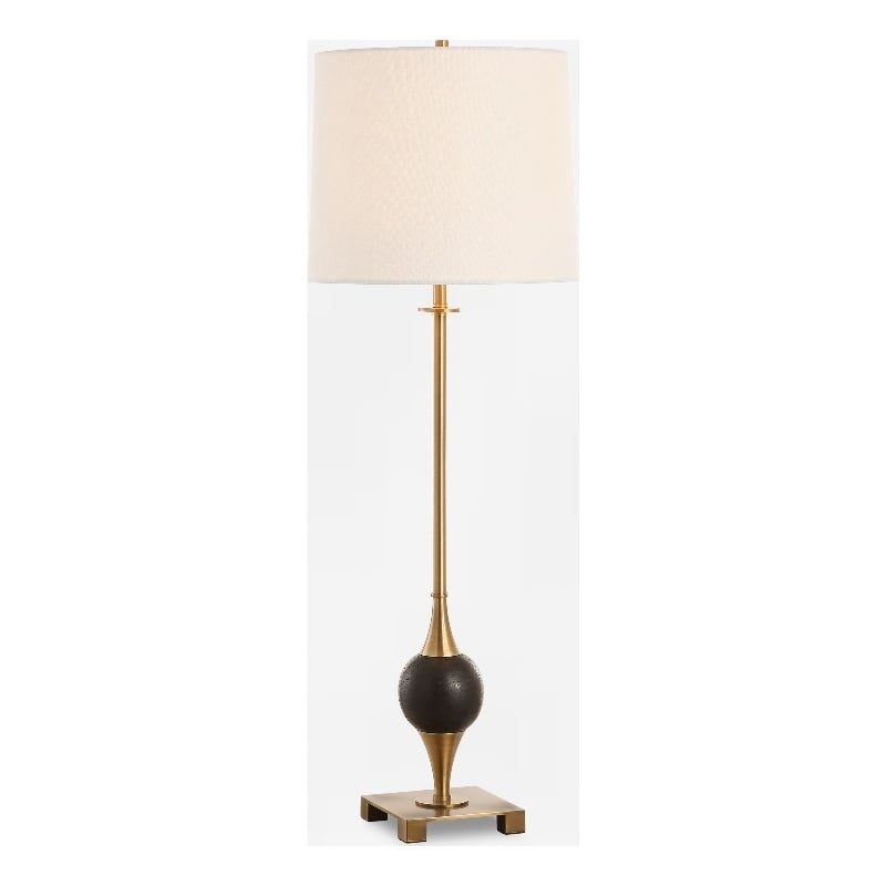 Uttermost Dempsey Marble Buffet Lamp in Black