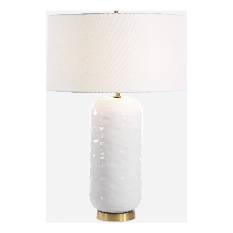 Uttermost Iona White Glaze Table Lamp