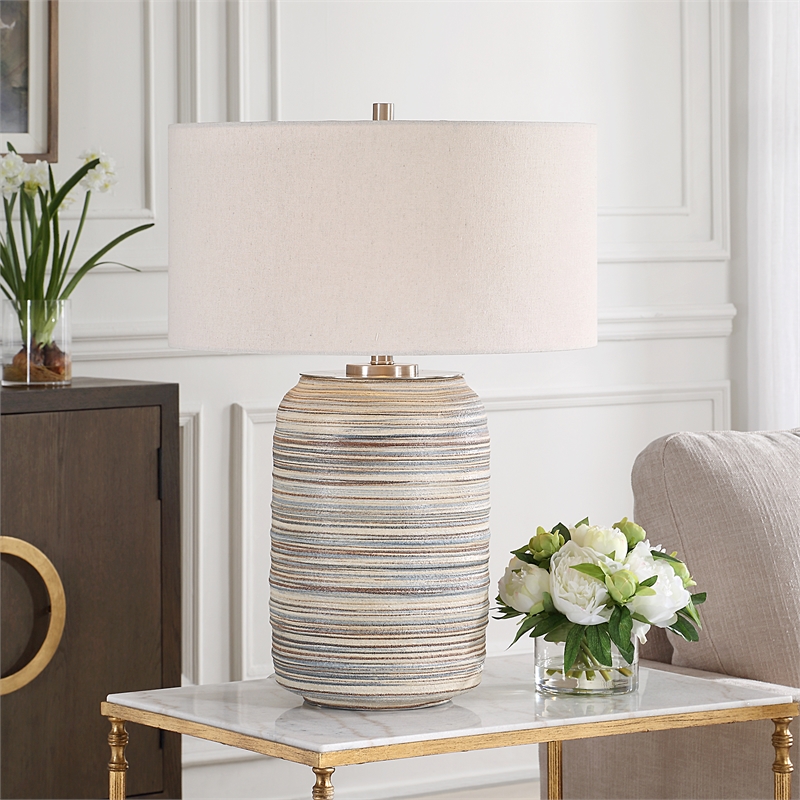 Uttermost Prospect Ceramic Large Table Lamp in Multi-Color