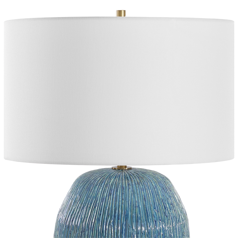 Uttermost Elysia Textured Table Lamp in Blue