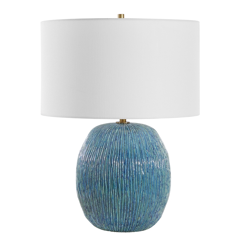 Uttermost Elysia Textured Table Lamp in Blue