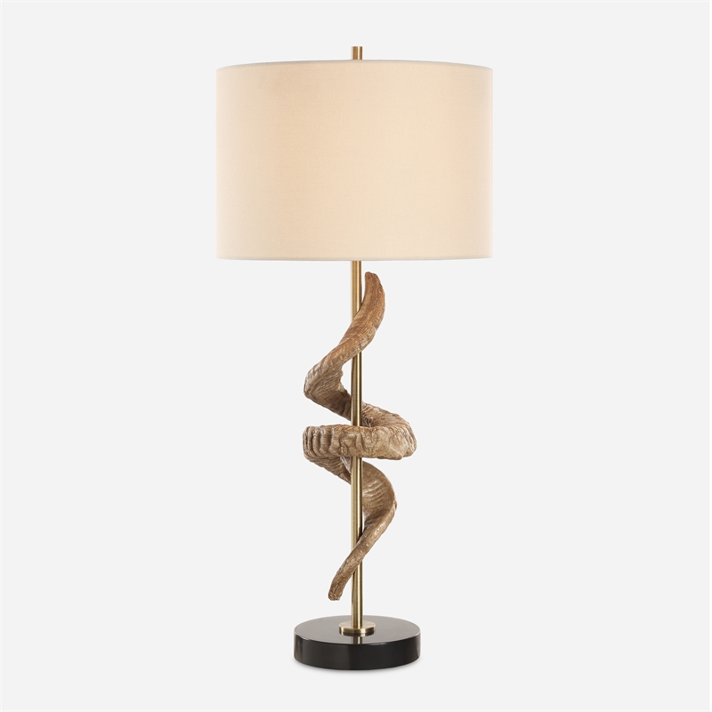 Uttermost Rams Horn Table Lamp in Brown