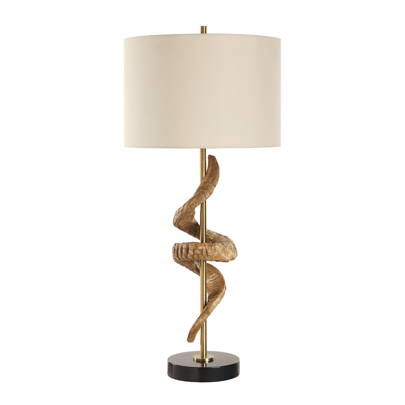 Uttermost Rams Horn Table Lamp in Brown