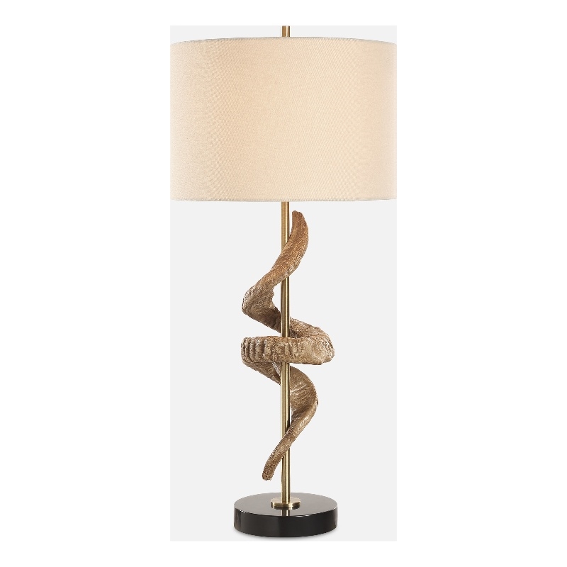 Uttermost Rams Horn Table Lamp in Brown