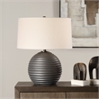 Uttermost Chelsom Ribbed Table Lamp in Bronze