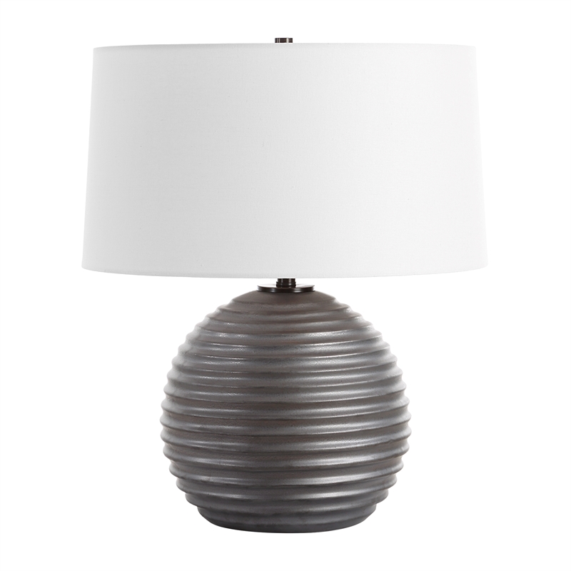 Uttermost Chelsom Ribbed Table Lamp in Bronze