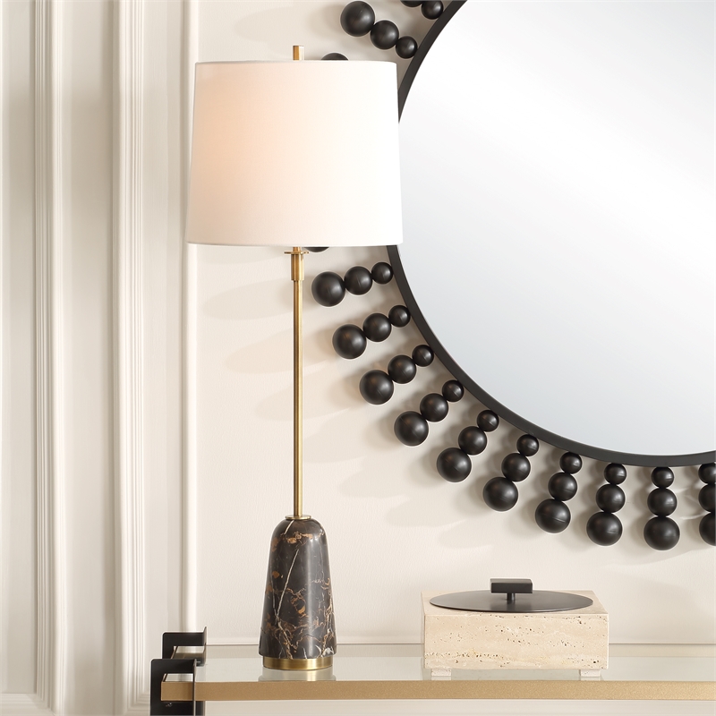 Uttermost Jenson Black Marble Buffet Lamp