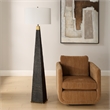 Uttermost Lathey Tapered Floor Lamp in Black