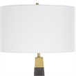 Uttermost Lathey Tapered Floor Lamp in Black