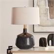 Uttermost Flanagan Mottled Gloss Table Lamp in Matte Black
