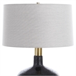 Uttermost Flanagan Mottled Gloss Table Lamp in Matte Black