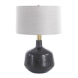 Uttermost Flanagan Mottled Gloss Table Lamp in Matte Black