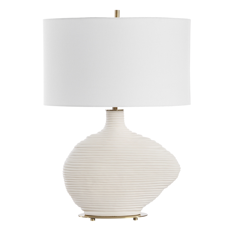 Uttermost Duostacked Ceramic Table Lamp in White