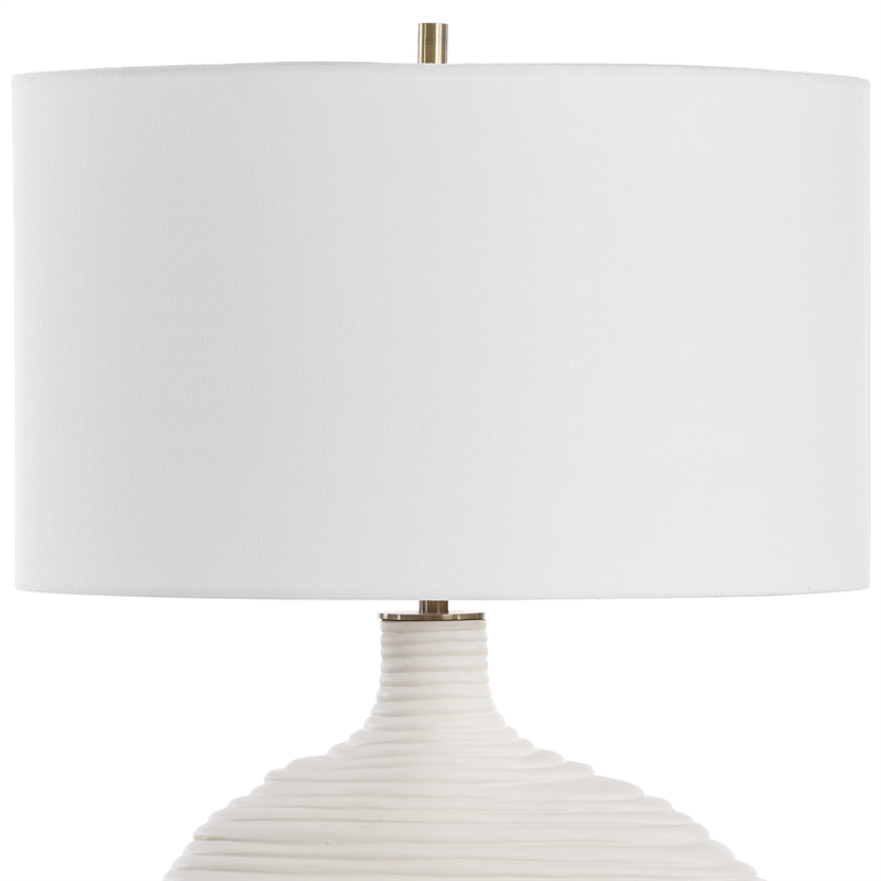 Uttermost Duostacked Ceramic Table Lamp in White