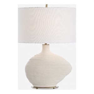 Uttermost Duostacked Ceramic Table Lamp in White