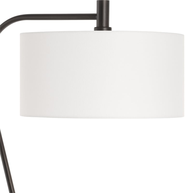 Uttermost Irwin Curved Brass Floor Lamp in Bronze