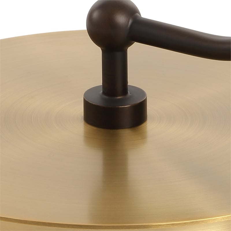 Uttermost Irwin Curved Brass Floor Lamp in Bronze