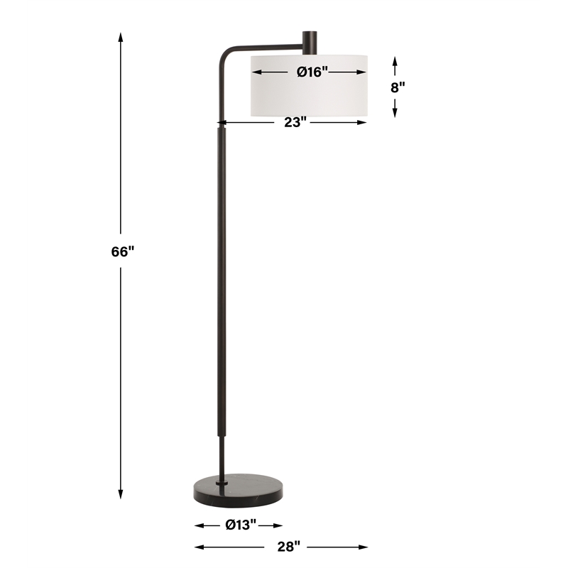 Uttermost Richie Black Floor Lamp